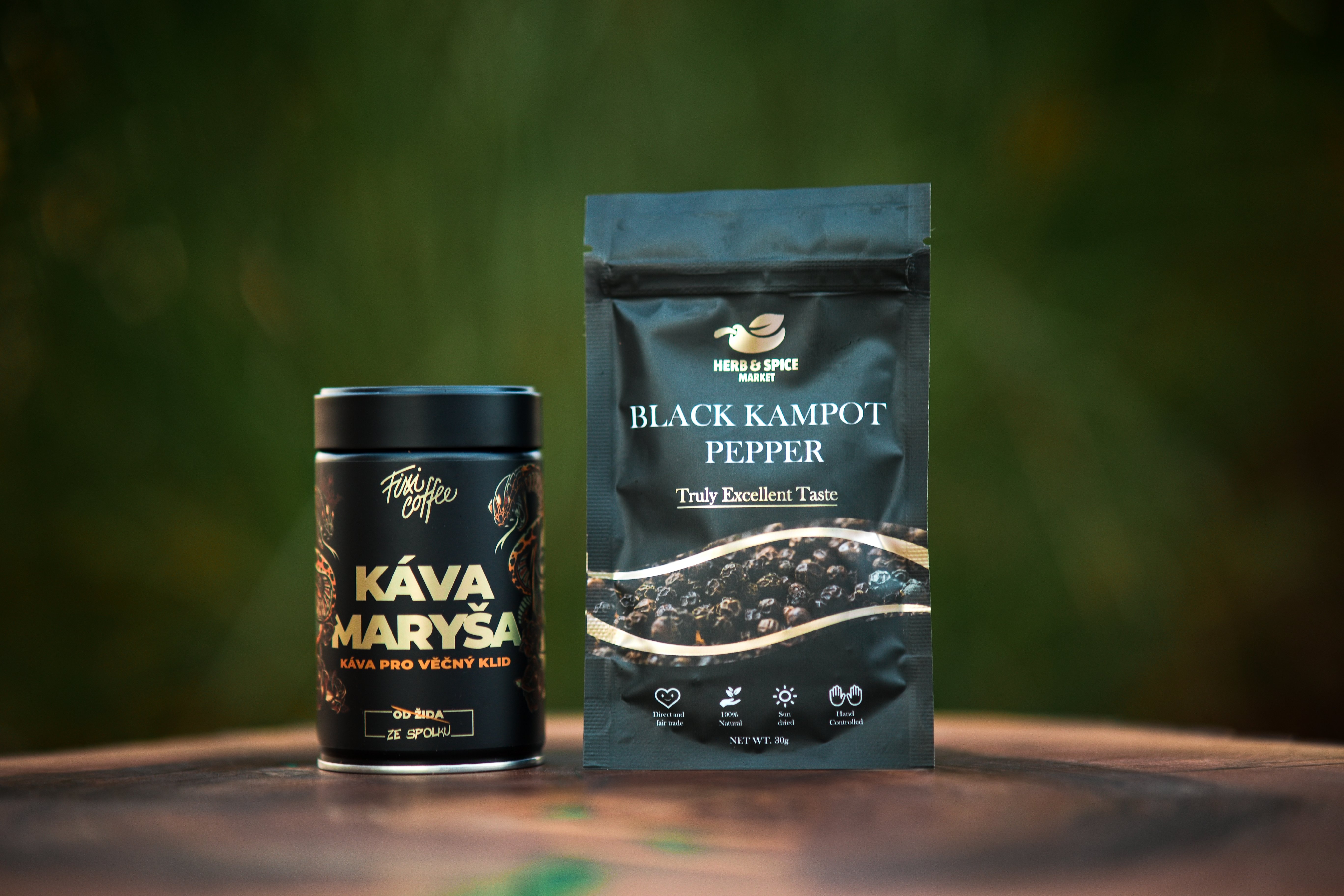 AromaSet: Černý Kampotský Pepř & káva Maryša
